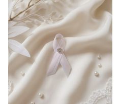 Svadobné pierko jednoduché s kamienkami ružové