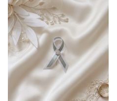 Svadobné pierko jednoduché s kamienkami šalviové