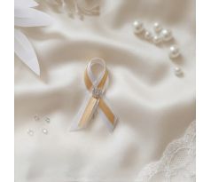 Svadobné pierko jednoduché s kamienkami zlaté