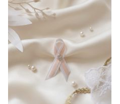 Svadobné pierko jednoduché s kamienkami broskyňové