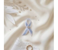 Svadobné pierko jednoduché s kamienkami modré