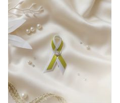 Svadobné pierko jednoduché s kamienkami zelené