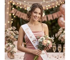 Šerpa pre nevestu ružové zlato