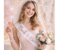 Šerpa pre nevestu ružovo zlatá