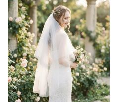 Krátky svadobný závoj