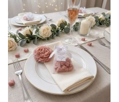 Darček pre svadobných hostí - vonný vosk srdiečka farebné