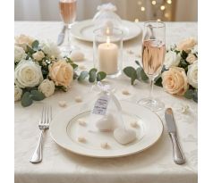 Darček pre svadobných hostí - sviečka srdce vo vrecku