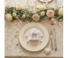 Darček pre svadobných hostí - sviečka srdce v krabičke