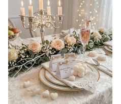 Darček pre svadobných hostí - sviečka bublinky v papierovom balení