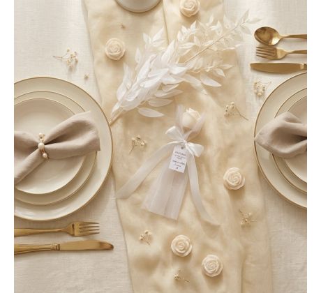 Darček pre svadobných hostí - sviečka ružička