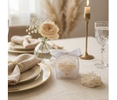 Darček pre svadobných hostí - sviečka pivónia