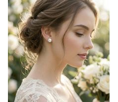 Svadobné náušnice pre nevestu perličky
