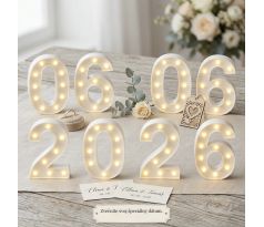 LED čísla na svadbu
