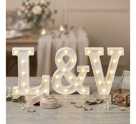 LED písmená na svadbu