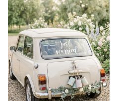 Nálepky na svadobné auto Just Married