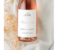 Svadobné etikety na fľaše