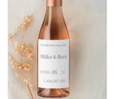 Svadobné nálepky na víno